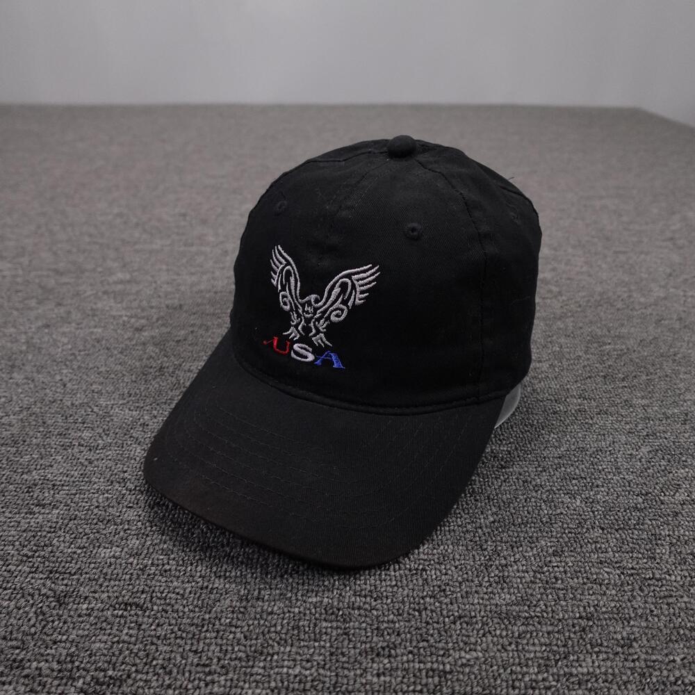 Crazy Shirts Hat Cap Strap Back Mens One Size Black Baseball USA Eagle Patriotic